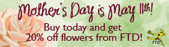 Buy TicketsNow Today and Get 20% off Flowers from FTD!