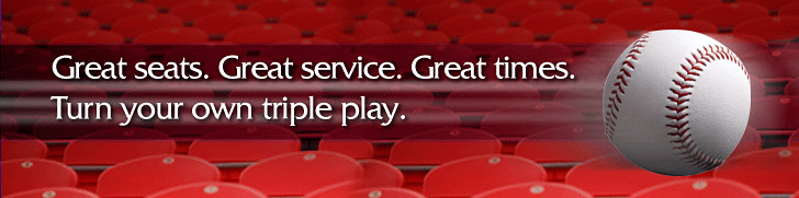 Great seats. Great Service. Great times. Turn your own triple play. That's the Power of In.